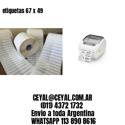 etiquetas 67 x 49