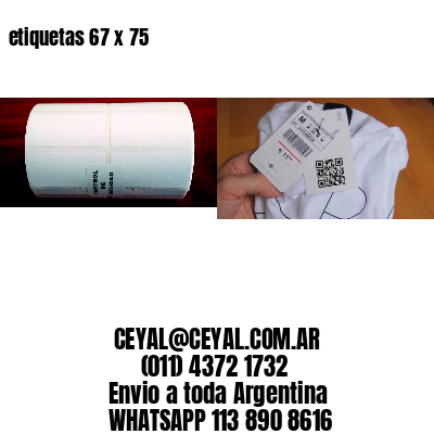 etiquetas 67 x 75