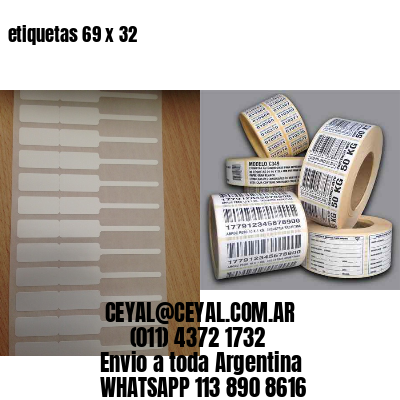 etiquetas 69 x 32