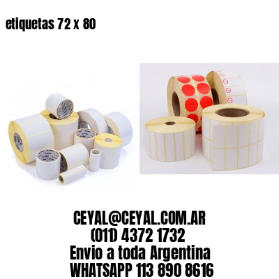 etiquetas 72 x 80