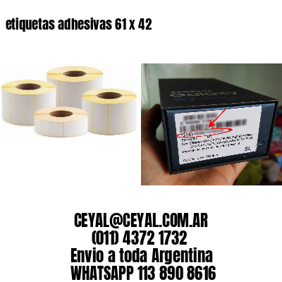 etiquetas adhesivas 61 x 42