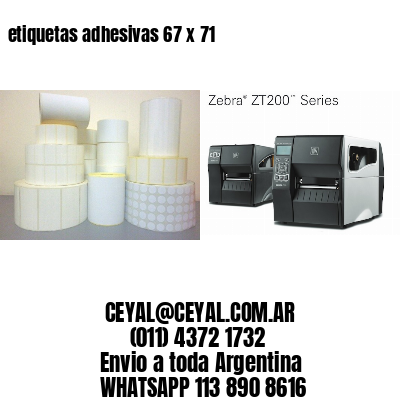 etiquetas adhesivas 67 x 71