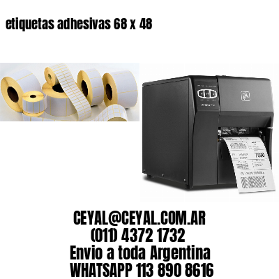 etiquetas adhesivas 68 x 48