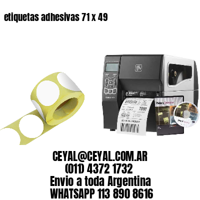etiquetas adhesivas 71 x 49