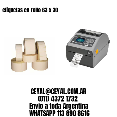 etiquetas en rollo 63 x 30