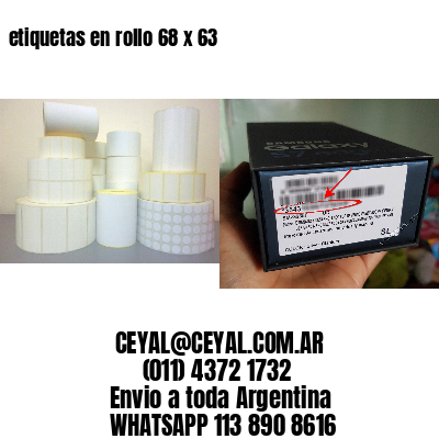 etiquetas en rollo 68 x 63