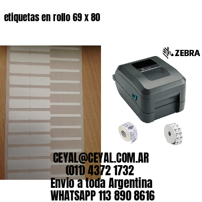 etiquetas en rollo 69 x 80
