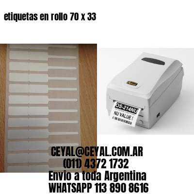 etiquetas en rollo 70 x 33