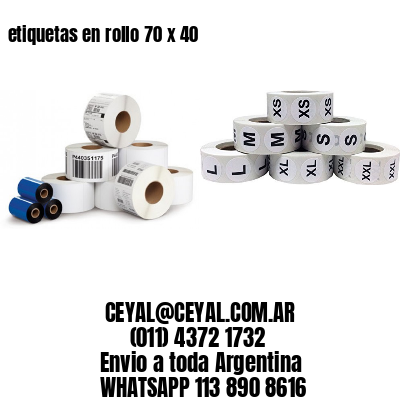 etiquetas en rollo 70 x 40