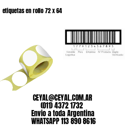 etiquetas en rollo 72 x 64