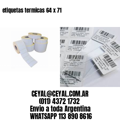 etiquetas termicas 64 x 71