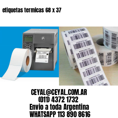 etiquetas termicas 68 x 37