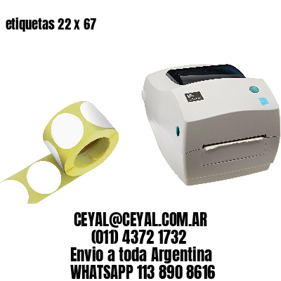 etiquetas 22 x 67