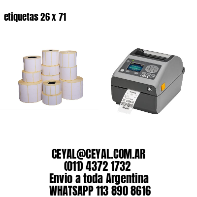 etiquetas 26 x 71