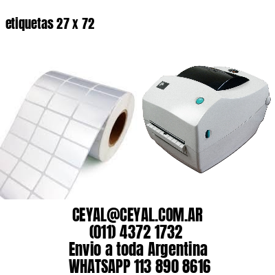 etiquetas 27 x 72