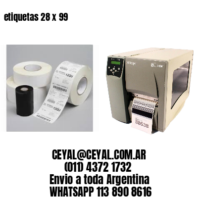 etiquetas 28 x 99