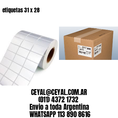 etiquetas 31 x 28