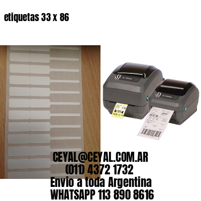 etiquetas 33 x 86