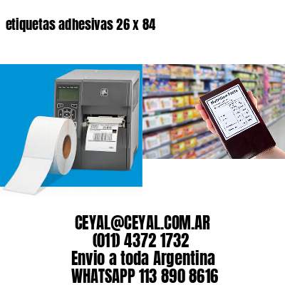 etiquetas adhesivas 26 x 84