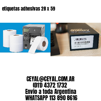 etiquetas adhesivas 28 x 59