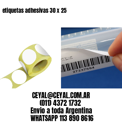 etiquetas adhesivas 30 x 25
