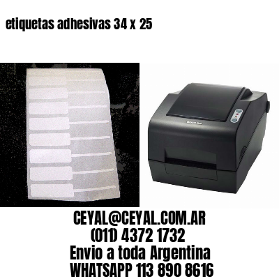 etiquetas adhesivas 34 x 25