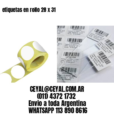 etiquetas en rollo 28 x 31