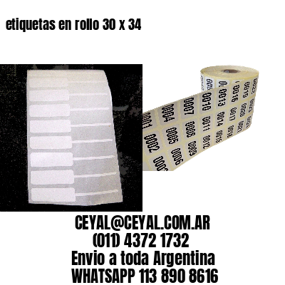etiquetas en rollo 30 x 34