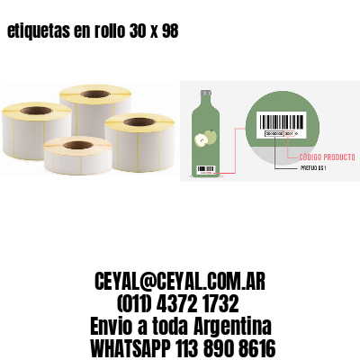 etiquetas en rollo 30 x 98