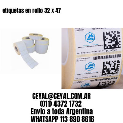 etiquetas en rollo 32 x 47