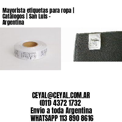 Mayorista etiquetas para ropa | Catálogos | San Luis – Argentina
