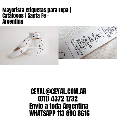 Mayorista etiquetas para ropa | Catálogos | Santa Fe – Argentina