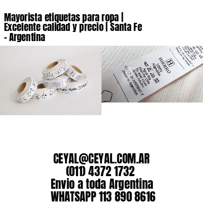 Mayorista etiquetas para ropa | Excelente calidad y precio | Santa Fe – Argentina