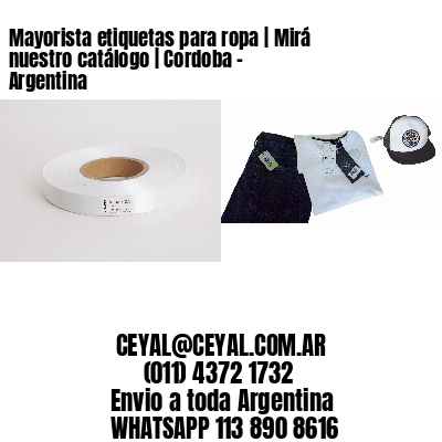 Mayorista etiquetas para ropa | Mirá nuestro catálogo | Cordoba – Argentina									