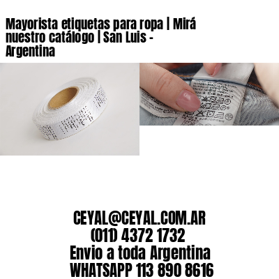 Mayorista etiquetas para ropa | Mirá nuestro catálogo | San Luis – Argentina
