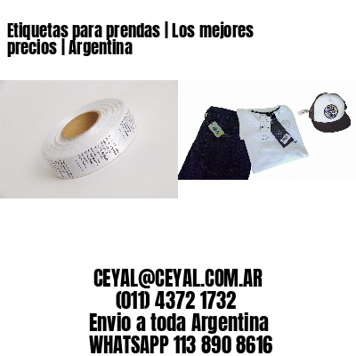 Etiquetas para prendas | Los mejores precios | Argentina