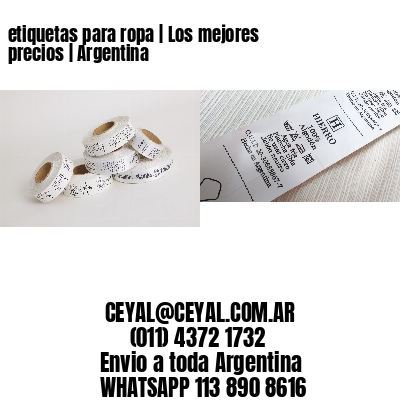 etiquetas para ropa | Los mejores precios | Argentina