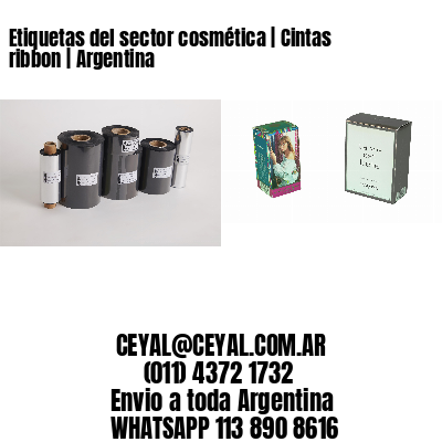 Etiquetas del sector cosmética | Cintas ribbon | Argentina