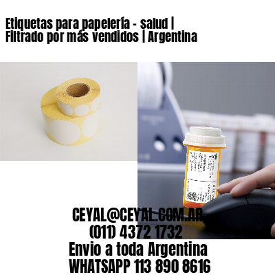 Etiquetas para papelería - salud | Filtrado por más vendidos | Argentina