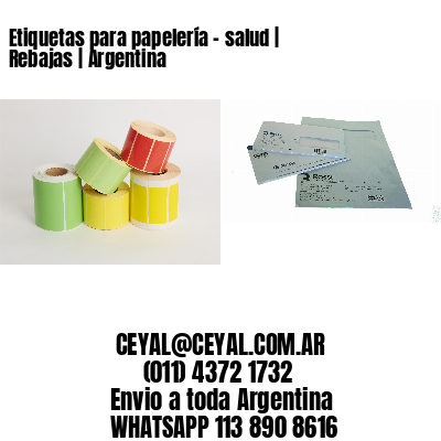 Etiquetas para papelería - salud | Rebajas | Argentina