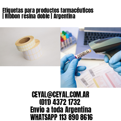 Etiquetas para productos farmacéuticos | Ribbon resina doble | Argentina