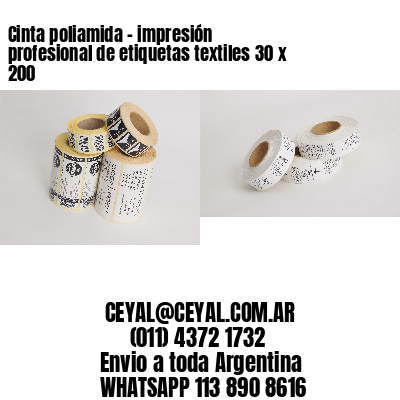 Cinta poliamida – impresión profesional de etiquetas textiles 30 x 200