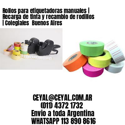 Rollos para etiquetadoras manuales | Recarga de tinta y recambio de rodillos | Colegiales  Buenos Aires