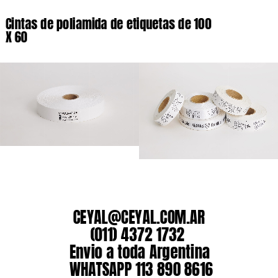 Cintas de poliamida de etiquetas de 100 X 60