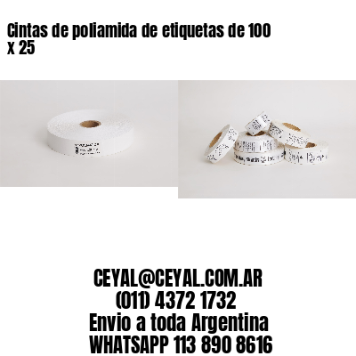 Cintas de poliamida de etiquetas de 100 x 25