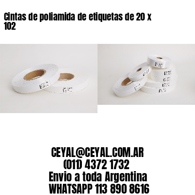 Cintas de poliamida de etiquetas de 20 x 102