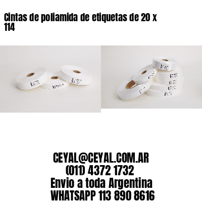 Cintas de poliamida de etiquetas de 20 x 114