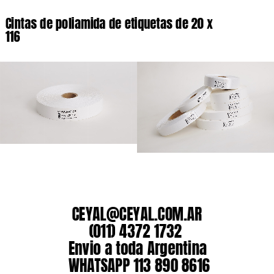 Cintas de poliamida de etiquetas de 20 x 116