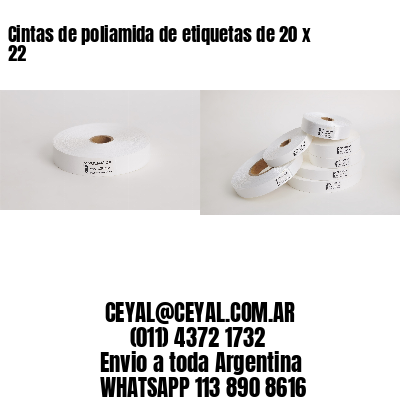 Cintas de poliamida de etiquetas de 20 x 22