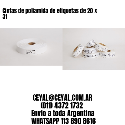 Cintas de poliamida de etiquetas de 20 x 31